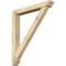 Ekena Millwork Traditional Slat Rough Sawn Bracket w/ Offset Brace, Douglas Fir, 6"W x 42"D x 48"H BKT0604X42X48TRA06RDF - alternate 1
